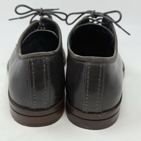 Cole Haan Grand Warner Shoes Mens 9.5 Gray Leather Classic Oxford Derby Dress - Picture 11 of 16